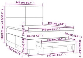 ΚΡΕΒΑΤΙ BOXSPRING ΜΕ ΣΤΡΩΜΑ ΣΚΟΥΡΟ ΠΡΑΣΙΝΟ 140X190ΕΚ. ΒΕΛΟΥΔΙΝΟ 3137722