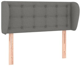 Κεφαλάρι με Πτερύγια Σκούρο Γκρι 103x23x78/88 εκ. Υφασμάτινο 3117569
