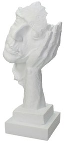 Διακοσμητικό ArteLibre Πρόσωπο Λευκό Polyresin 15.5x13x33cm