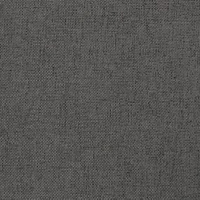 Υποπόδιο Σκούρο Γκρι 60x60x36 εκ. Ύφασμα &amp; Συνθετικό Δέρμα - Γκρι