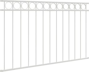 vidaXL Στοιχείο Φράχτη Assen Λευκό 170 x 100 εκ. Ατσάλι