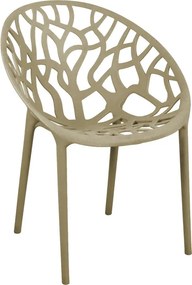 Πολυθρόνα Daren pakoworld pp σε cappuccino απόχρωση 59x60x79,5εκ