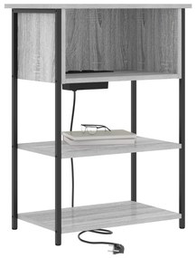 vidaXL Κομοδίνο Γκρι sonoma 55 x 31 x 76 εκ Επεξεργασμένο ξύλο