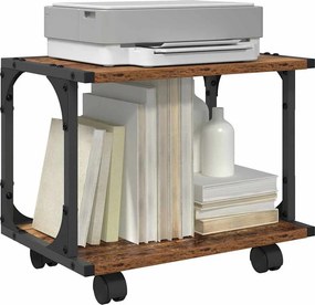 vidaXL Σταντ Εκτυπωτή Παλαιωμένο ξύλο 41 x 28 x 33,5 εκ.