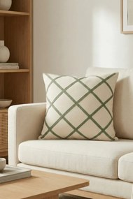 Stewehome Μαξιλαροθήκη με σχέδιο ρίγες και λεπτομέρεια 42x42 cm