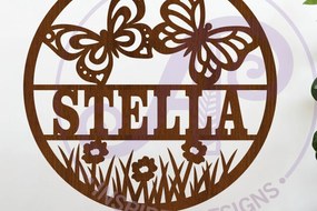 Σετ των 3 Intra απο ξύλο plywood 3mm-4mm πάχος Πινακίδα ονόματος πεταλούδων Σημάδι κοπής με λέιζερ Δίασταση 6x6 cm INTRAFABR-124951982