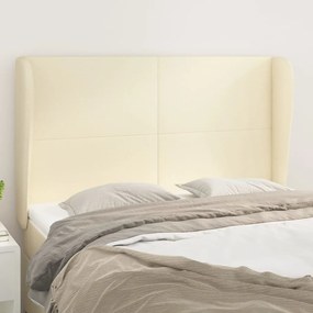 vidaXL Κεφαλάρι με Πτερύγια Κρεμ 147x23x118/128 εκ. Συνθετικό Δέρμα