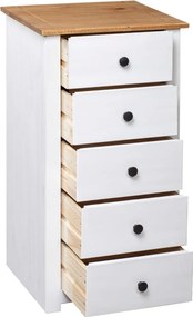 vidaXL Μπουφές Λευκός 46 x 40 x 89 εκ. από Ξύλο Πεύκου Σειρά Panama