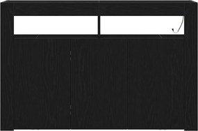 vidaXL Πλαϊνό γραφείο Μαύρη Οξυά 116 x 30 x 75 εκ. Επεξεργασμένο ξύλο