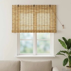 vidaXL Ρόλερ (στόρι) Φυσικό 140 x 160 cm Καλάμι
