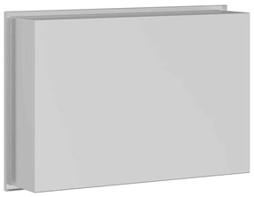 vidaXL Νίτσα Μπάνιου Ασημί 45 x 30 x 9.5 εκ. Ανοξείδωτο ατσάλι
