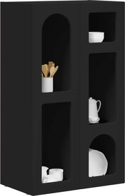 vidaXL Πλαϊνό γραφείο ELST Μαύρο 59 x 35 x 100,5 εκ Επεξεργασμένο ξύλο