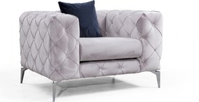 Πολυθρόνα Ανοιχτό Γκρι COMO 90x108x70