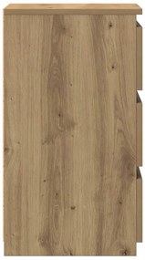 vidaXL Κομοδίνα 2 τεμ.Αρτισιανή Δρυς 40x35x62,5 εκ. Επεξ. Ξύλο