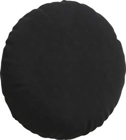 vidaXL Μαξιλάρια καθισμάτων 2 pcs Μαύρο Ø60 x 21 εκ Βελούδο