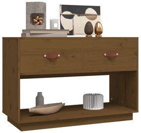 vidaXL Έπιπλο Τηλεόρασης Καφέ Μελί 90x40x60 εκ. από Μασίφ Ξύλο Πεύκου