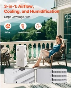 VEVOR Evaporative Air Cooler 9L 550 CFM Swamp Air Conditioner with 2 Ice Boxes
