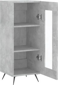 vidaXL Ντουλάπι Γκρι Σκυροδέματος 34,5x34x90 εκ. Επεξεργασμένο Ξύλο