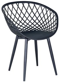 REX Πολυθρόνα-Pro Μέταλλo Βαφή Μαύρο, PP-UV Μαύρο  62x56x80cm [-Μαύρο-] [-PP - PC - ABS-, -Μέταλλο-] Ε373,2W
