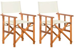 Καρέκλες Σκηνοθέτη 2 τεμ. από Μασίφ Ξύλο Ακακίας