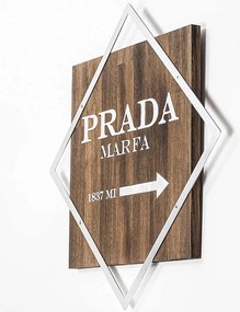 Διακοσμητικό Τοίχου Fashion 899SKL2250 54x54cm Walnut-Silver Wallity Μέταλλο,Ξύλο