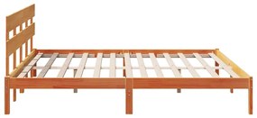 vidaXL Σκελετός Κρεβατιού Καφέ 180 x 200 cm Μασίφ ξύλο πεύκου