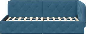 vidaXL Κρεβάτι Γωνίας Μπλε 100 x 200 cm Βελούδο
