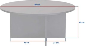Τραπεζάκι Σαλονιού Ξύλο Μαύρο SELLO 90x90x40