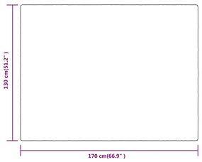 vidaXL Κουβέρτα Καφέ 130 x 170 εκ. από Πολυεστέρα