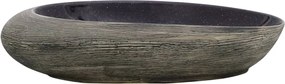 vidaXL Νιπτήρας Οβάλ Μοβ και Γκρι 59 x 40 x 14 εκ. Κεραμικός