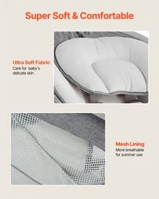 VEVOR Baby Swing for Infants 5 Speeds Remote Control Bluetooth Lullabies Cushion