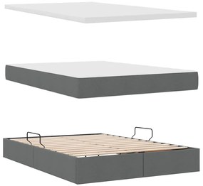 vidaXL Κρεβάτι με αποθηκευτικό χώρο και στρώμα με στρώμα 140 x 190 cm