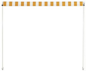 vidaXL Τέντα Συρόμενη Κίτρινο / Λευκό 150 x 150 εκ.