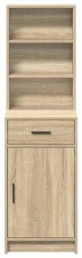 vidaXL Highboard Sonoma Δρυς 40 x 40.5 x 135 εκ. Επεξεργασμένο ξύλο
