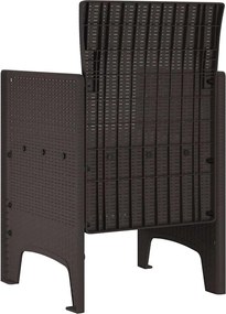 vidaXL Καρέκλα Κήπου 2 pcs Καφέ Πολυπροπυλένιο