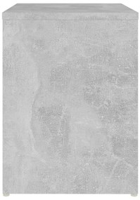 vidaXL Κομοδίνα 2 τεμ. Γκρι Σκυροδέμ. 40 x 30 x 40 εκ. από Επεξ. Ξύλο