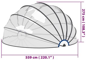 Προστατευτικό Κάλυμμα Πισίνας 559 x 275 εκ. - Διαφανές