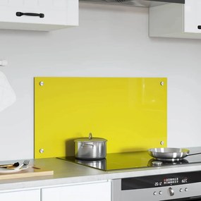 vidaXL Κουζίνα  Πλακάκι Κίτρινο 80x40x0,6 εκ. Θερμαινόμενο Γυαλί