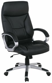 Καρέκλα γραφείου Mesa 401, Μαύρο, 112x64x72cm, 17 kg, Με μπράτσα, Με ρόδες, Μηχανισμός καρέκλας: Κλίση | Epipla1.gr