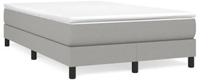 vidaXL Κρεβάτι Boxspring με Στρώμα Ανοιχτό Γκρι 120x190 εκ. Υφασμάτινο