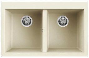 Νεροχύτης κουζίνας QUADRA 350 Bianco Antico 62 ELLECI 79x50cm - LGQ35062
