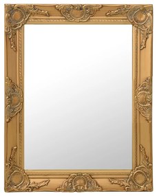 Καθρέφτης Τοίχου με Μπαρόκ Στιλ Χρυσός 50 x 60 εκ.
