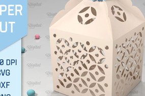 Σετ των 3 Intra απο ξύλο plywood 3mm-4mm πάχος Box Paper Cut . Τρισδιάστατη χάρτινη κοπή σε κουτί δώρου Δίασταση 10x10 cm INTRAFABR-90263479