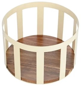 Estia Φρουτιέρα Φ24xH11cm Allure Στρογγυλή Μεταλλική Ivory 01-24772