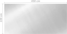 vidaXL Κάλυμμα Πισίνας Ασημί 450 x 220 εκ. από Πολυαιθυλένιο