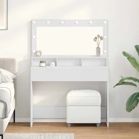 vidaXL Τραπέζι Μακιγιάζ Λευκό 100 x 41 x 135 εκ. Επεξεργασμένο ξύλο