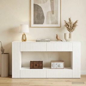 vidaXL Τραπέζι κονσόλας Λευκός 155 x 29 x 74 εκ.