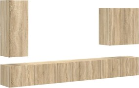 vidaXL Επιτοίχιο 6 pcs Δρύς Sonoma