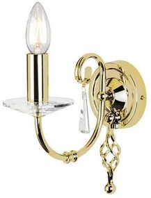 Απλίκα Φωτιστικό Τοίχου 1xE14 Κρύσταλλο Κ9 Aegean Elstead Lighting-AG1-POL-BRASS-Ορείχαλκος AG1-POL-BRASS