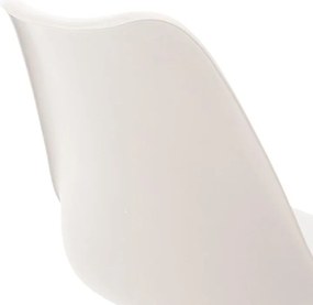 Καρέκλα Caron PP λευκό-φυσικό πόδι 48x57x80 εκ.